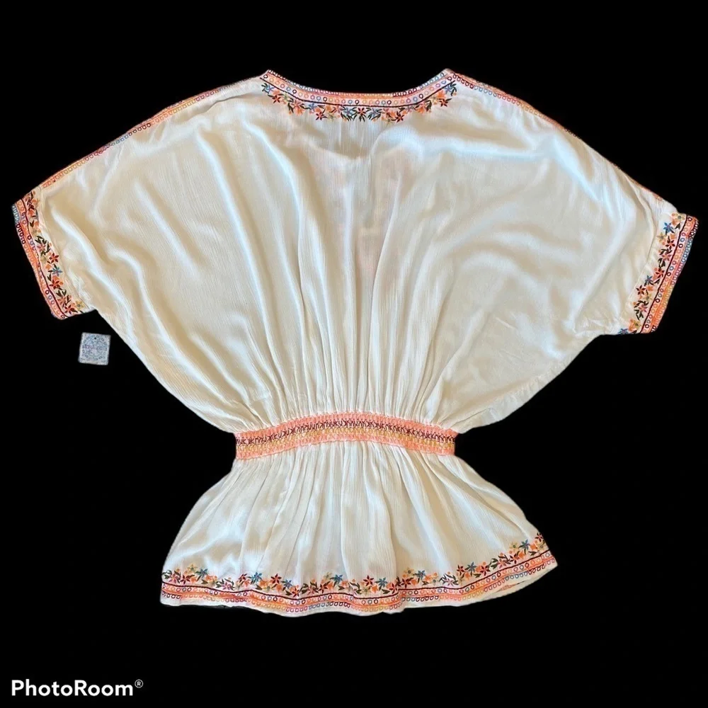 ALTAR’D STATE Bohemian Embroidered Swimsuit Cover Or Blouse Size M NEW